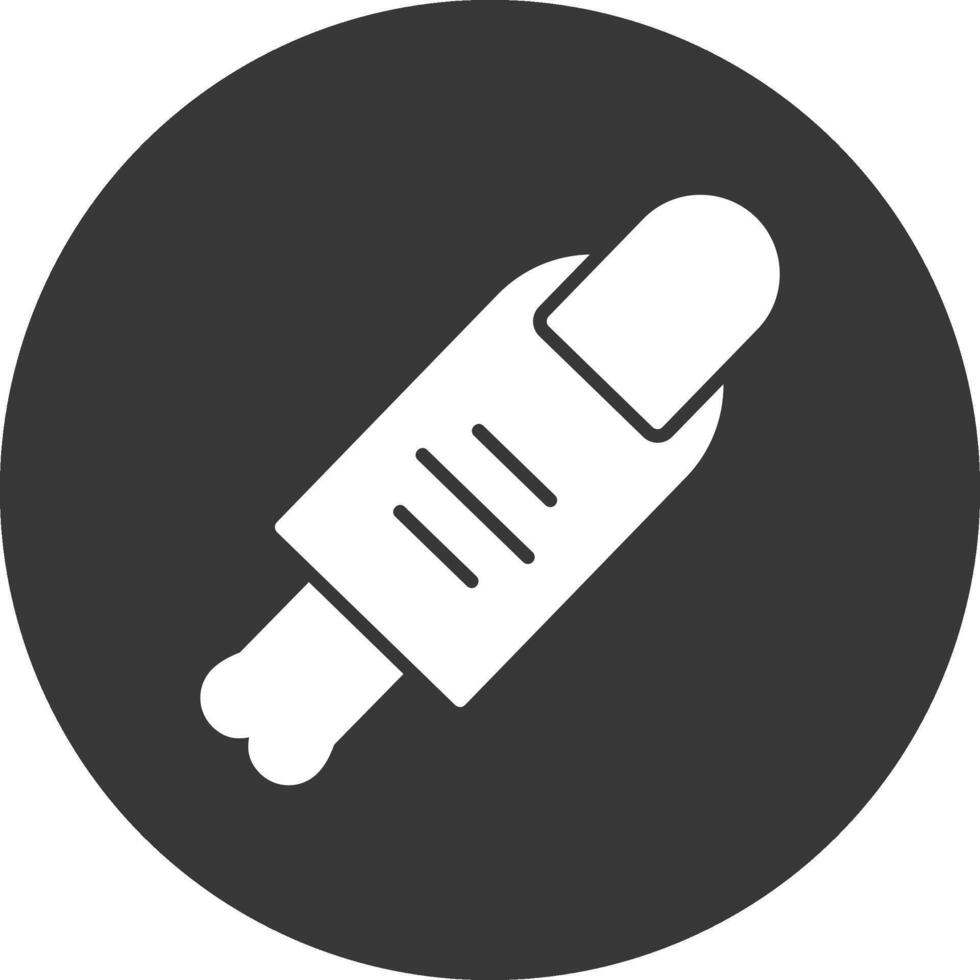 Finger Halloween Glyph Inverted Icon vector