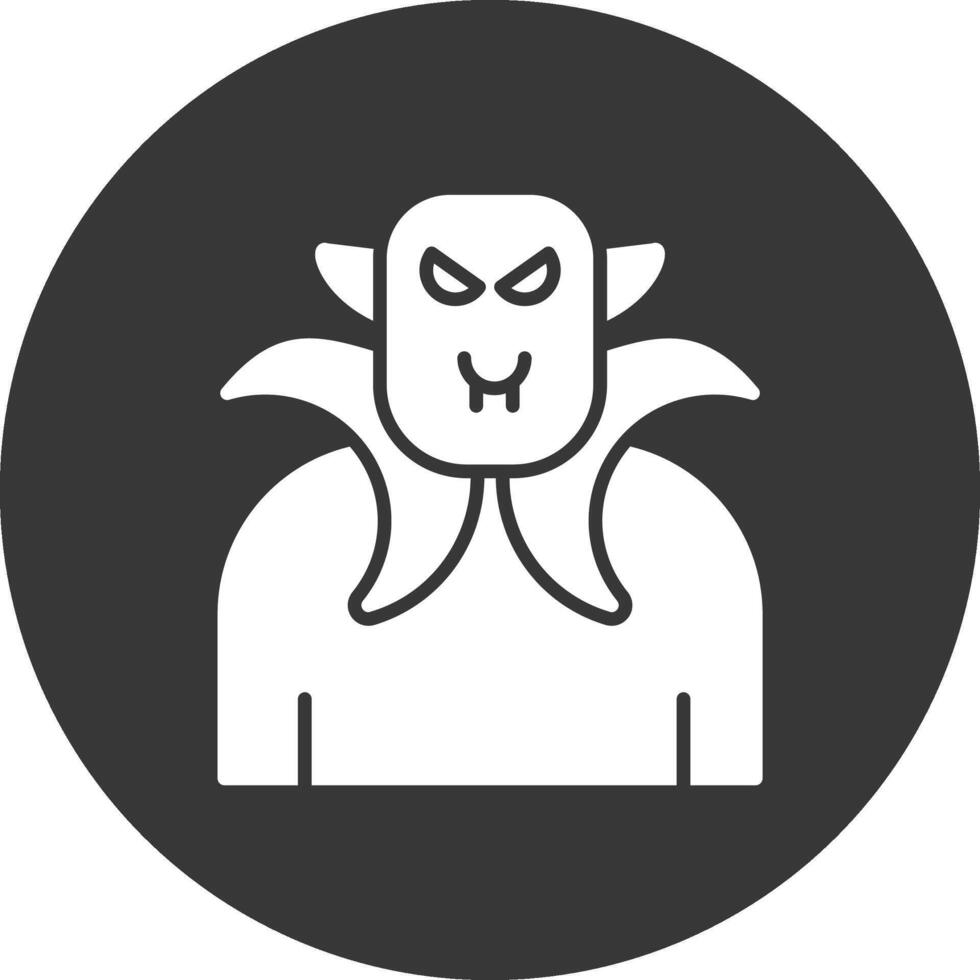 Dracula Glyph Inverted Icon vector