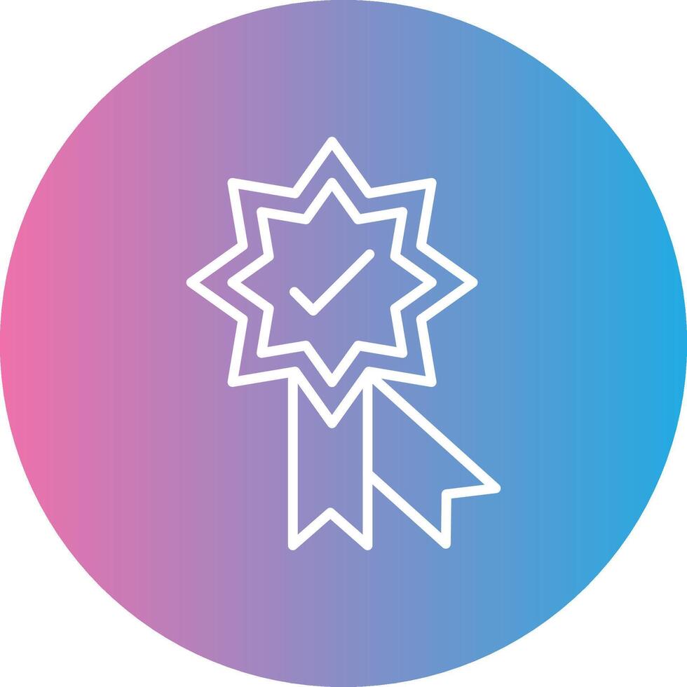 Badge Line Gradient Circle Icon vector