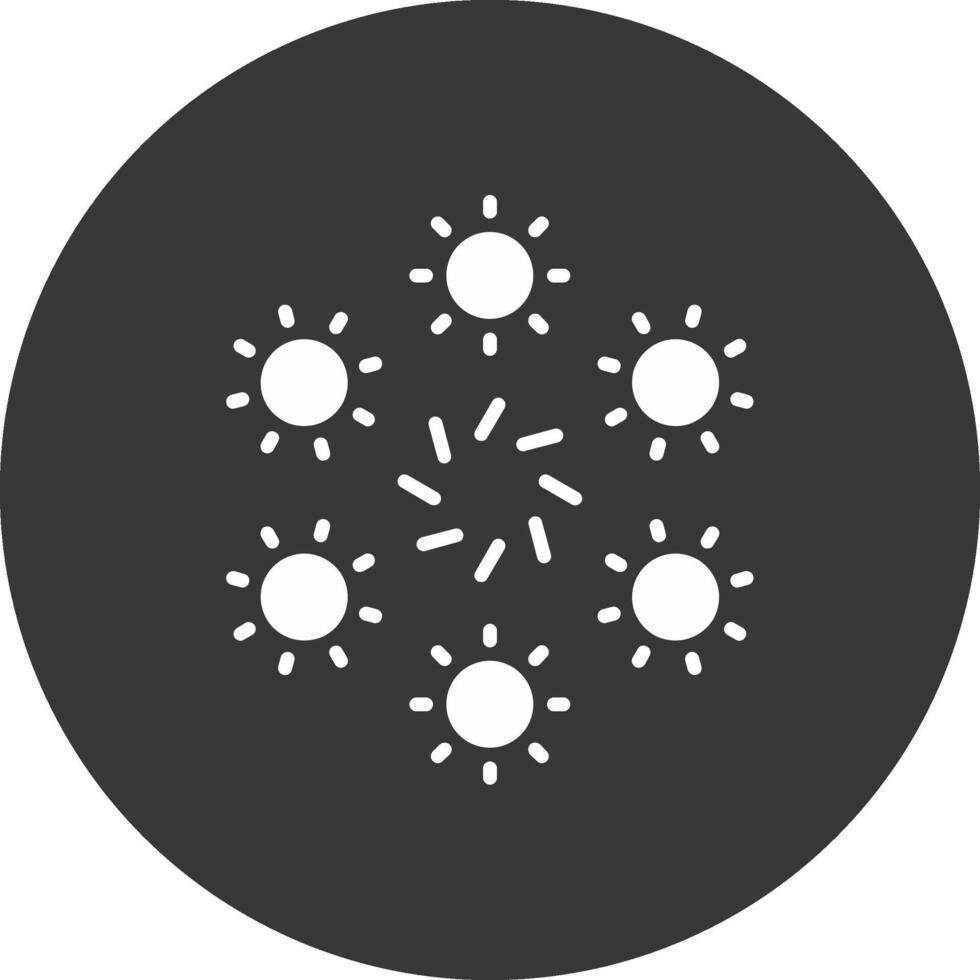 Firework Glyph Inverted Icon vector