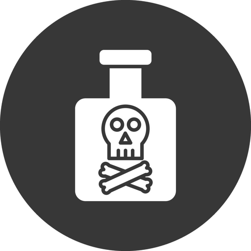 Poison Glyph Inverted Icon vector