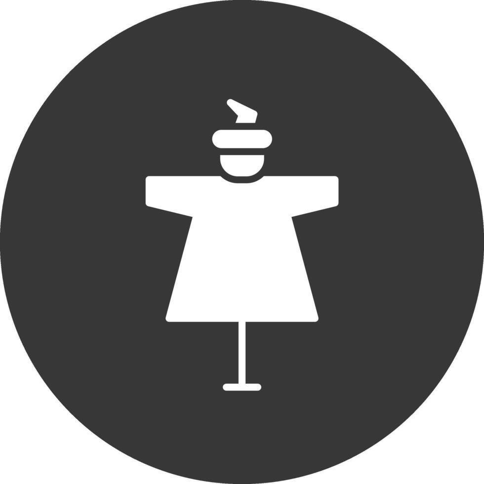Scarecrow Glyph Inverted Icon vector