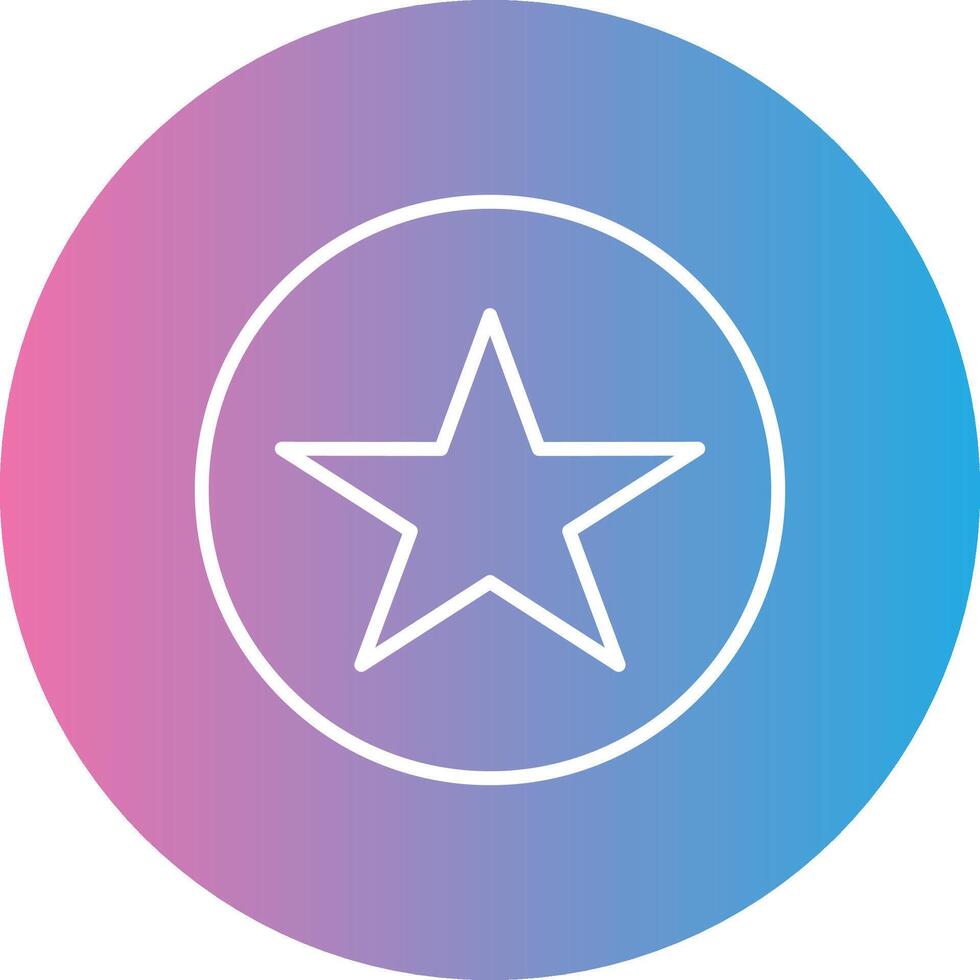 Star Line Gradient Circle Icon vector