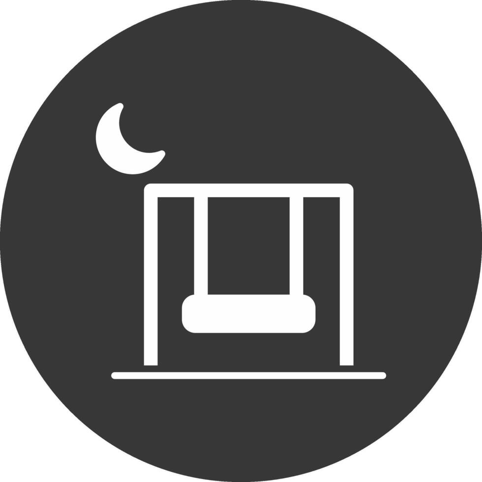 Swing Glyph Inverted Icon vector