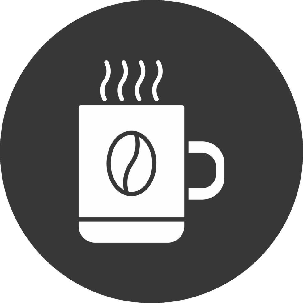 Mug Glyph Inverted Icon vector