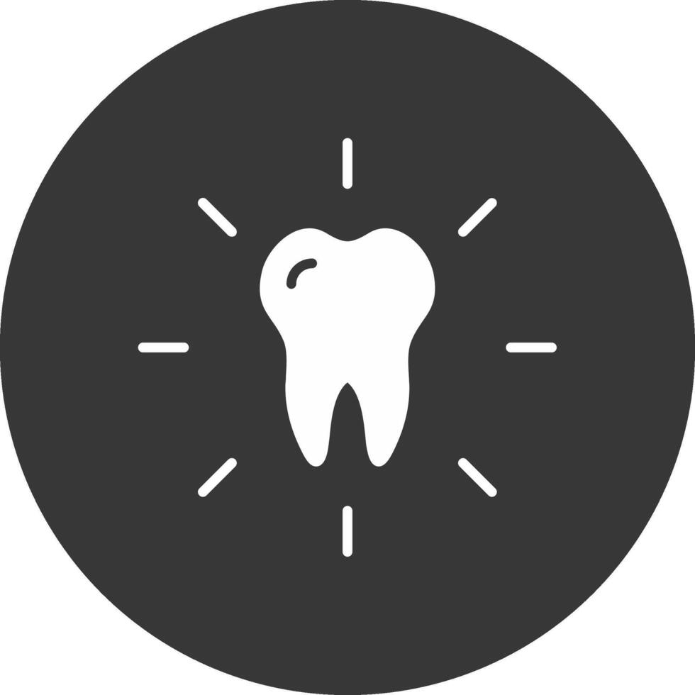 Dental Care Glyph Inverted Icon vector