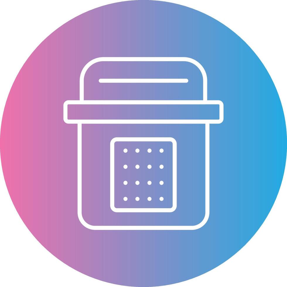 Sealed Line Gradient Circle Icon vector