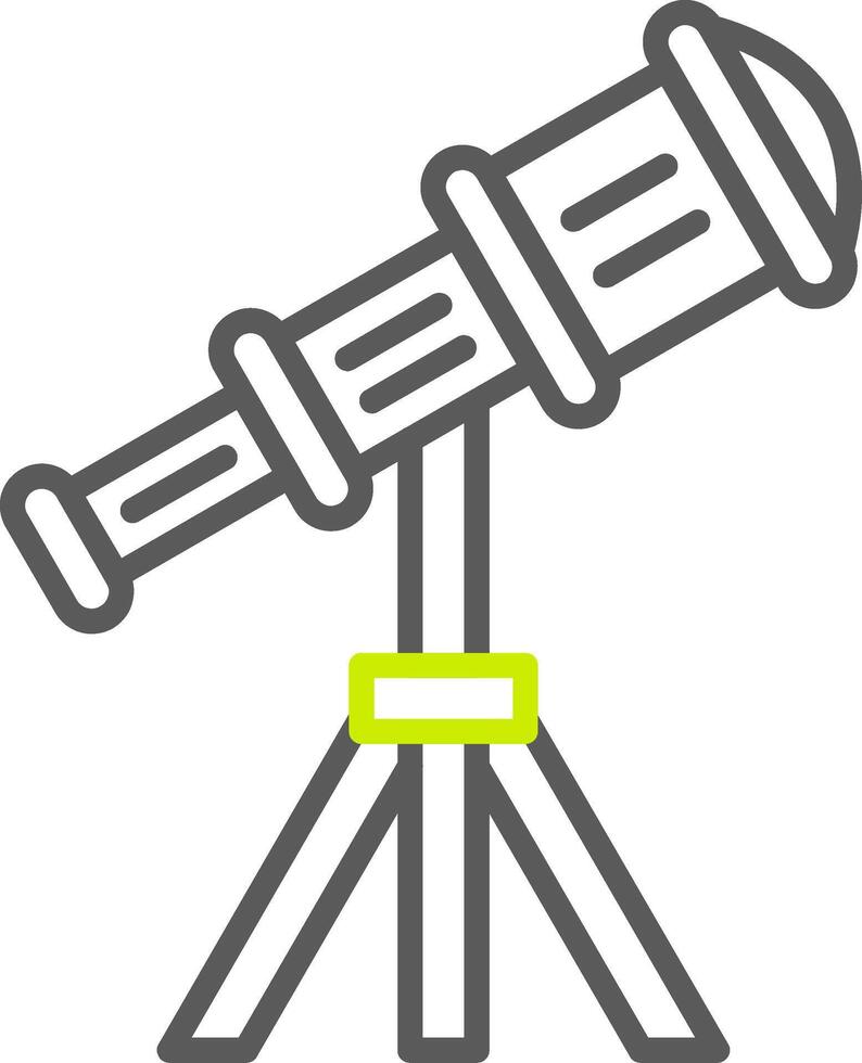 Telescope Line Two Color Icon vector
