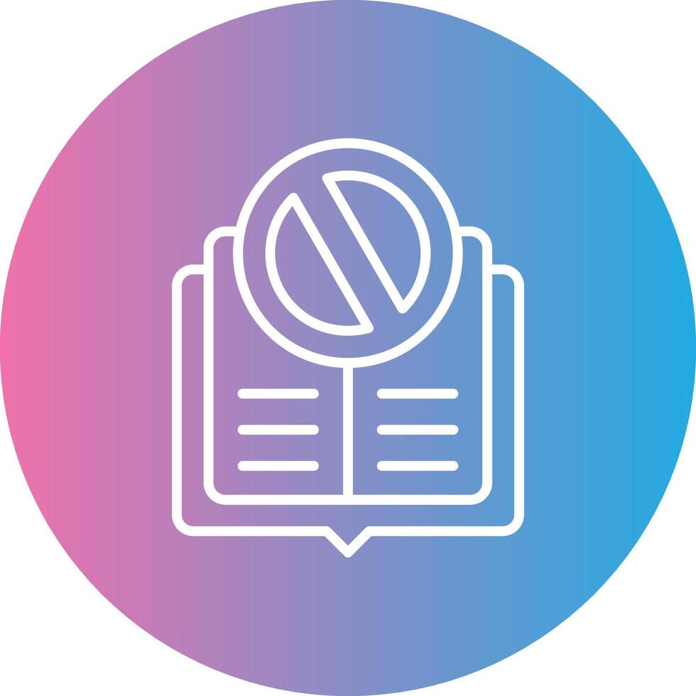 Rejected Line Gradient Circle Icon vector