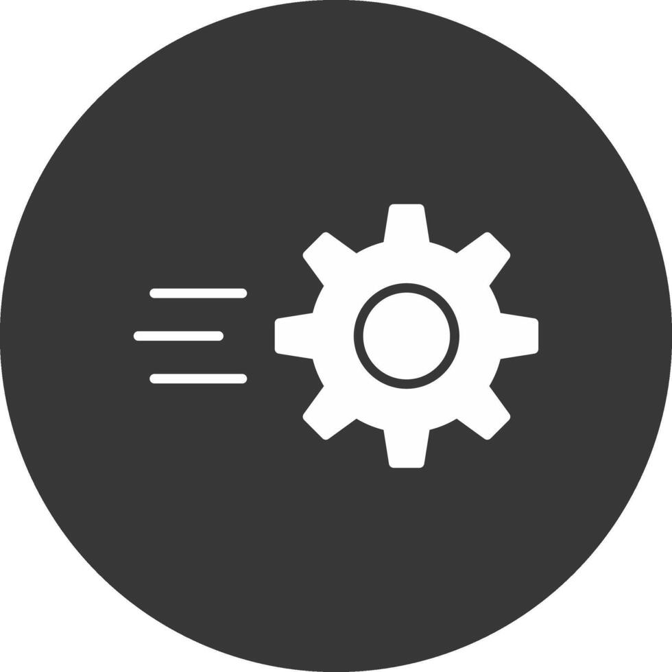 Gear Glyph Inverted Icon vector