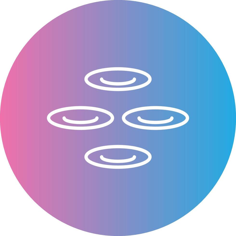 Cell Line Gradient Circle Icon vector