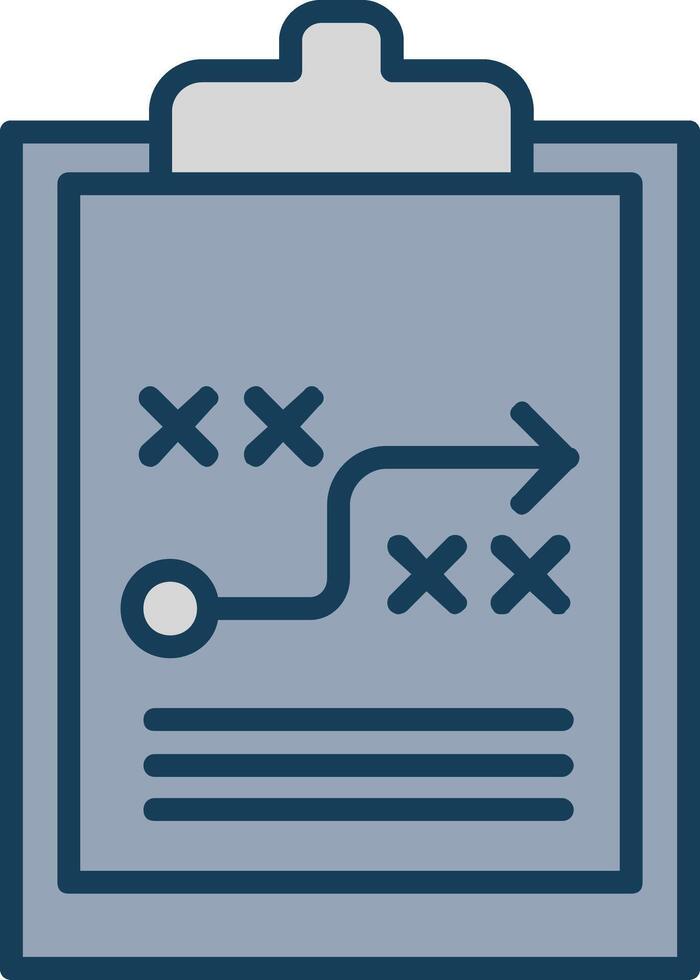 Tactics Line Filled Grey Icon vector