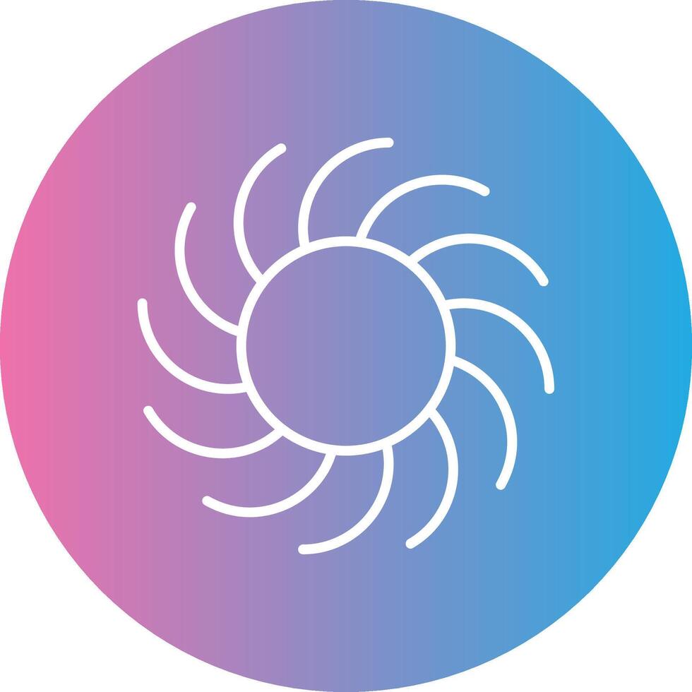 Nebula Line Gradient Circle Icon vector
