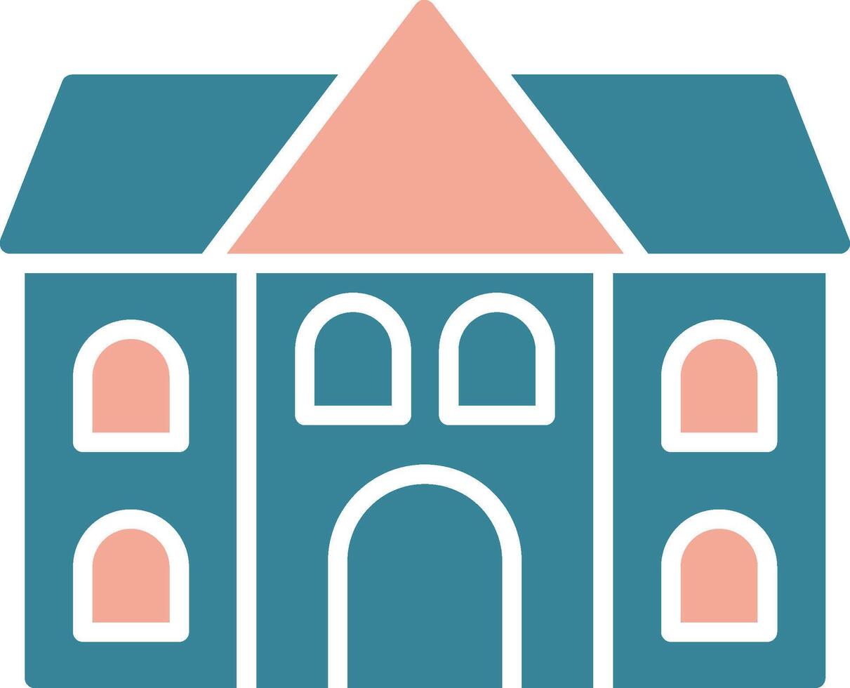 School Glyph Two Color Icon vector