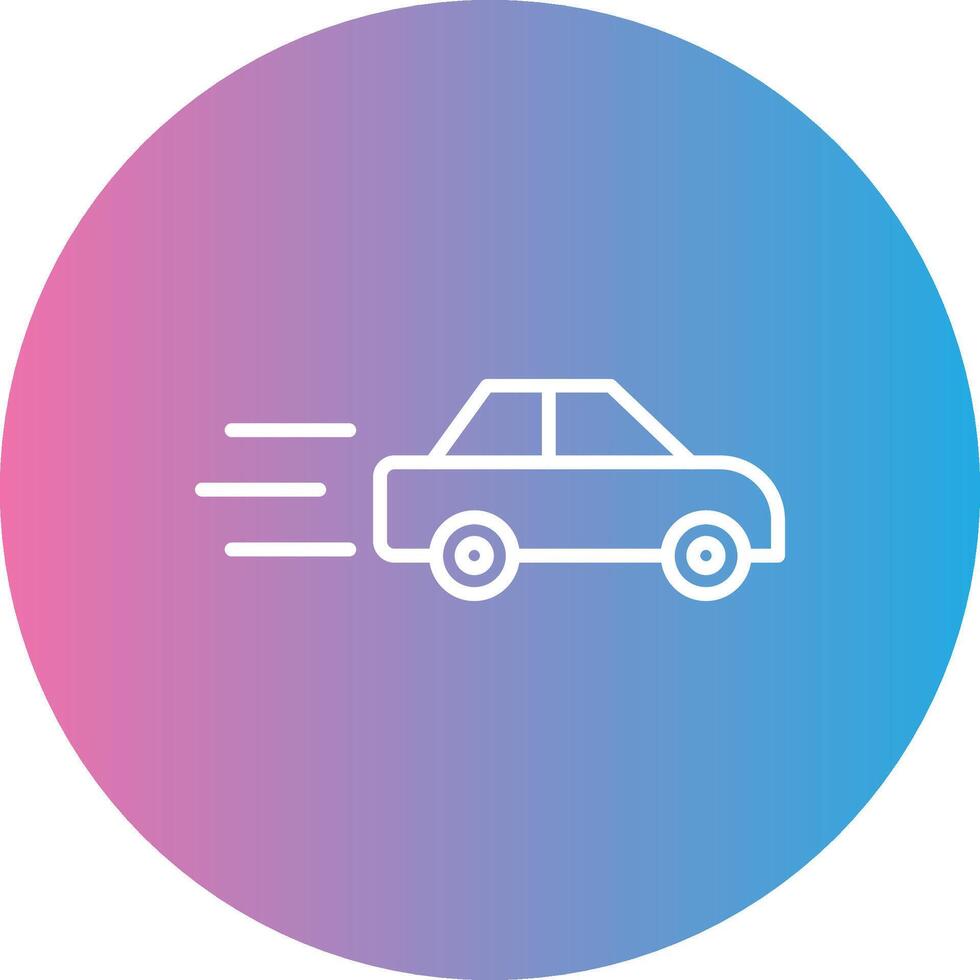 Car Speed Line Gradient Circle Icon vector