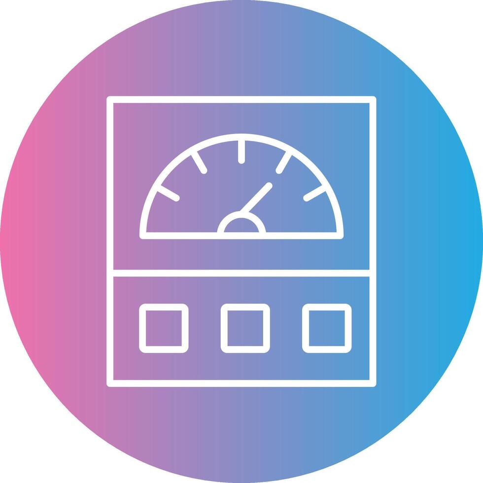 Ammeter Line Gradient Circle Icon vector