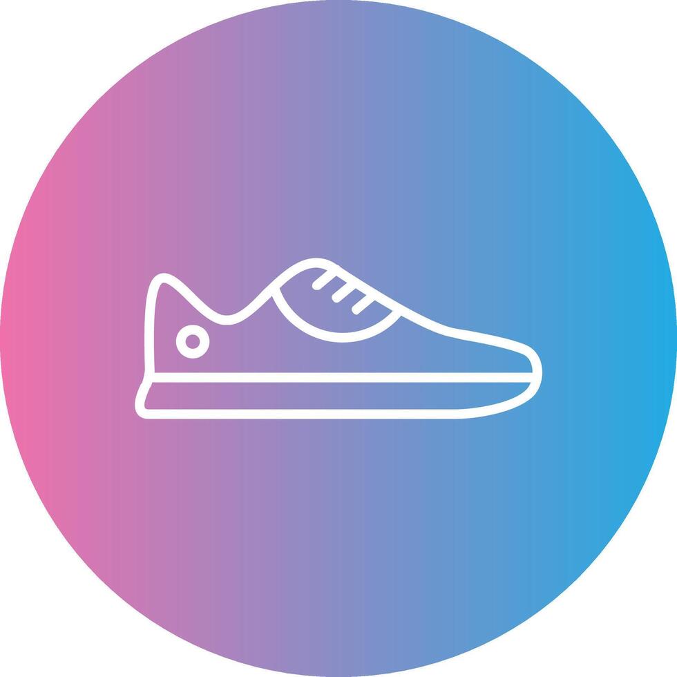 zapatilla de deporte línea degradado circulo icono vector