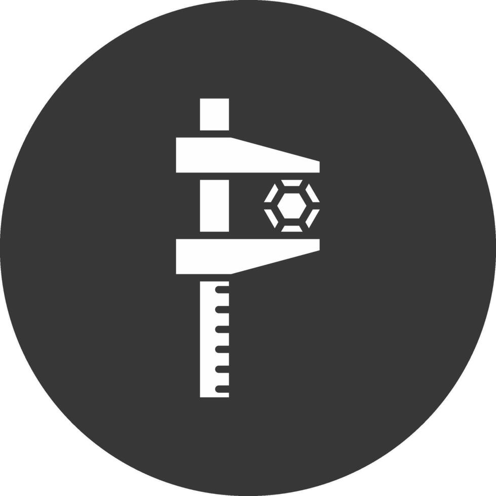 Caliper Glyph Inverted Icon vector