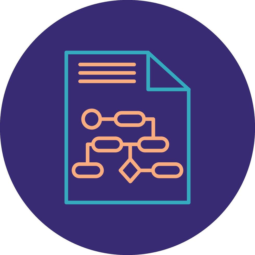 Arrangment Line Two Color Circle Icon vector