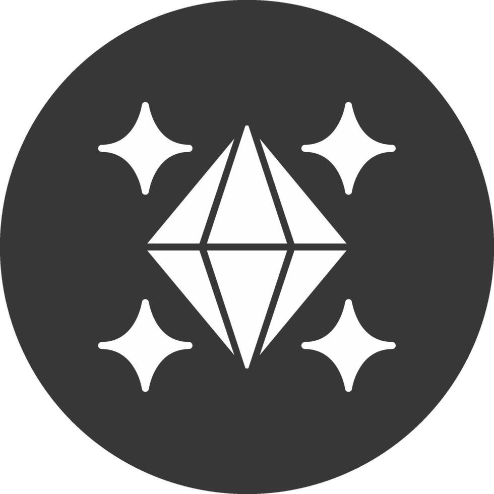Crystal Glyph Inverted Icon vector