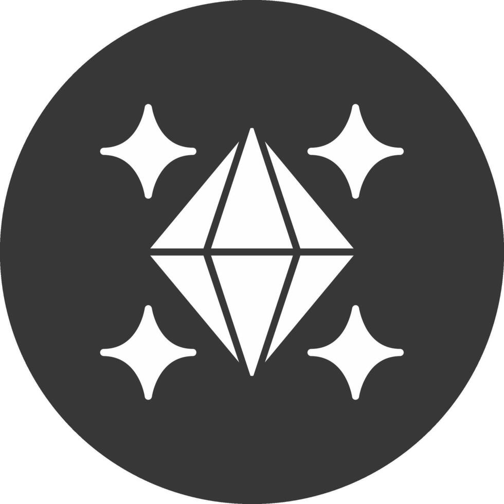 Crystal Glyph Inverted Icon vector