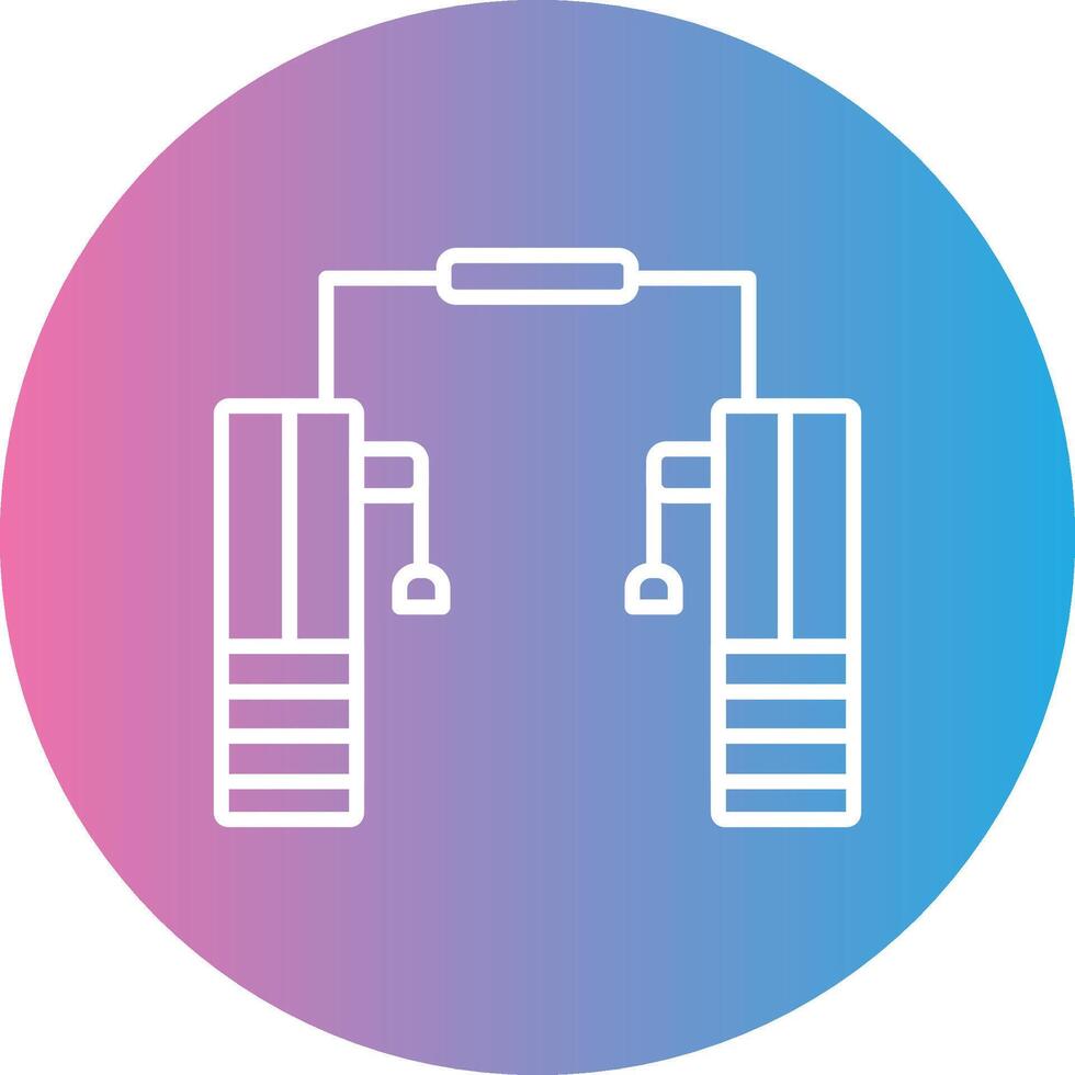 Cable Crossover Line Gradient Circle Icon vector