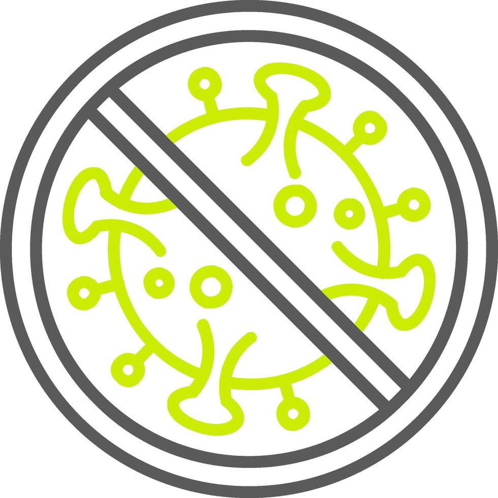 Prohibited Sign Line Two Color Icon vector