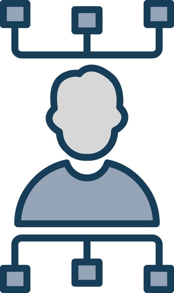 Workflow Line Filled Grey Icon vector