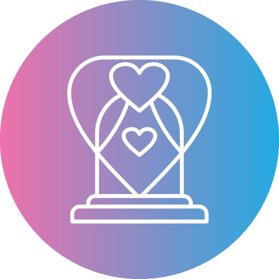 Wedding Arch Line Gradient Circle Icon vector