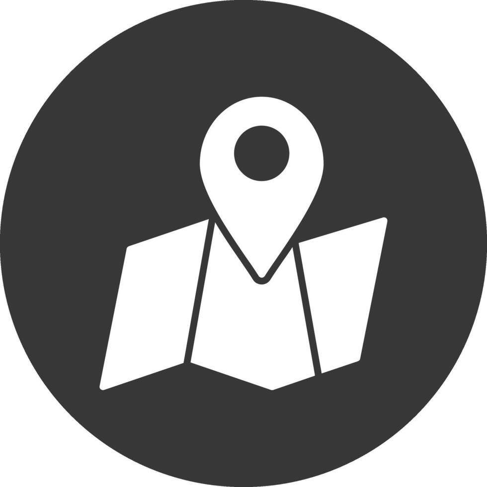 Map Pointer Glyph Inverted Icon vector