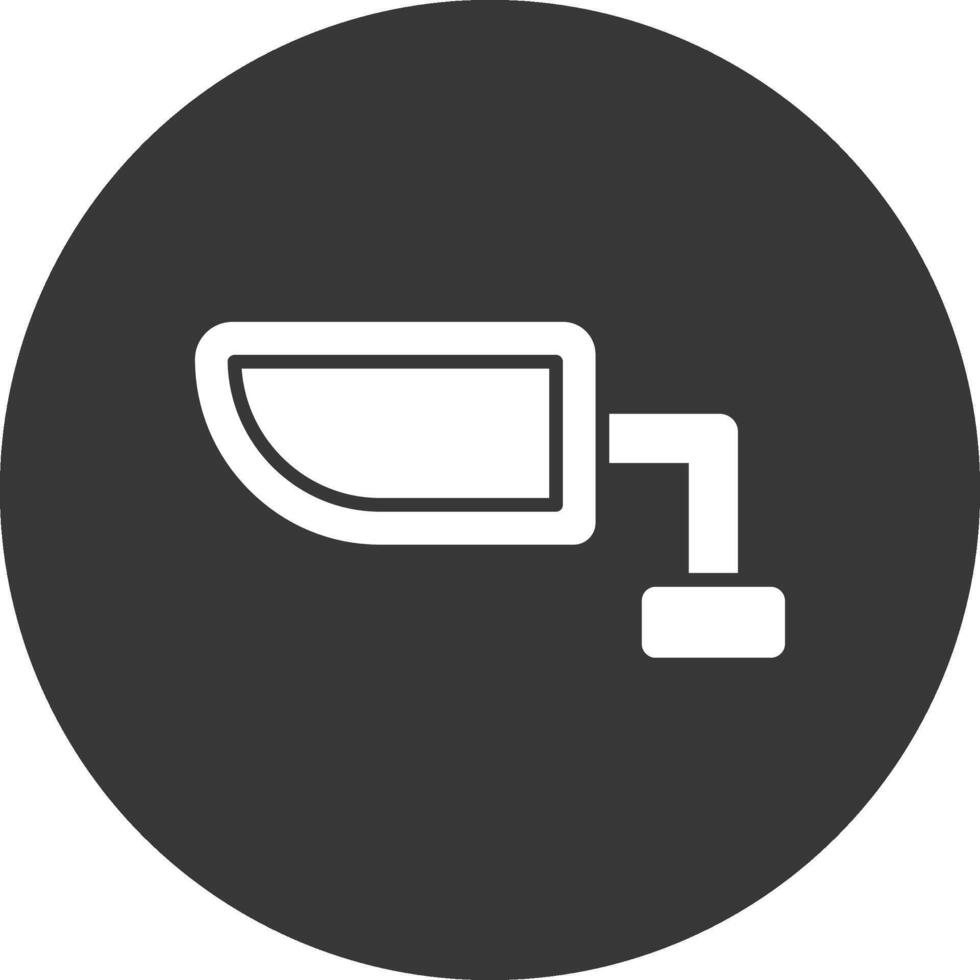 Side Mirror Glyph Inverted Icon vector