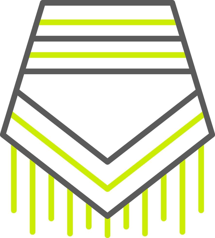 Poncho Line Two Color Icon vector