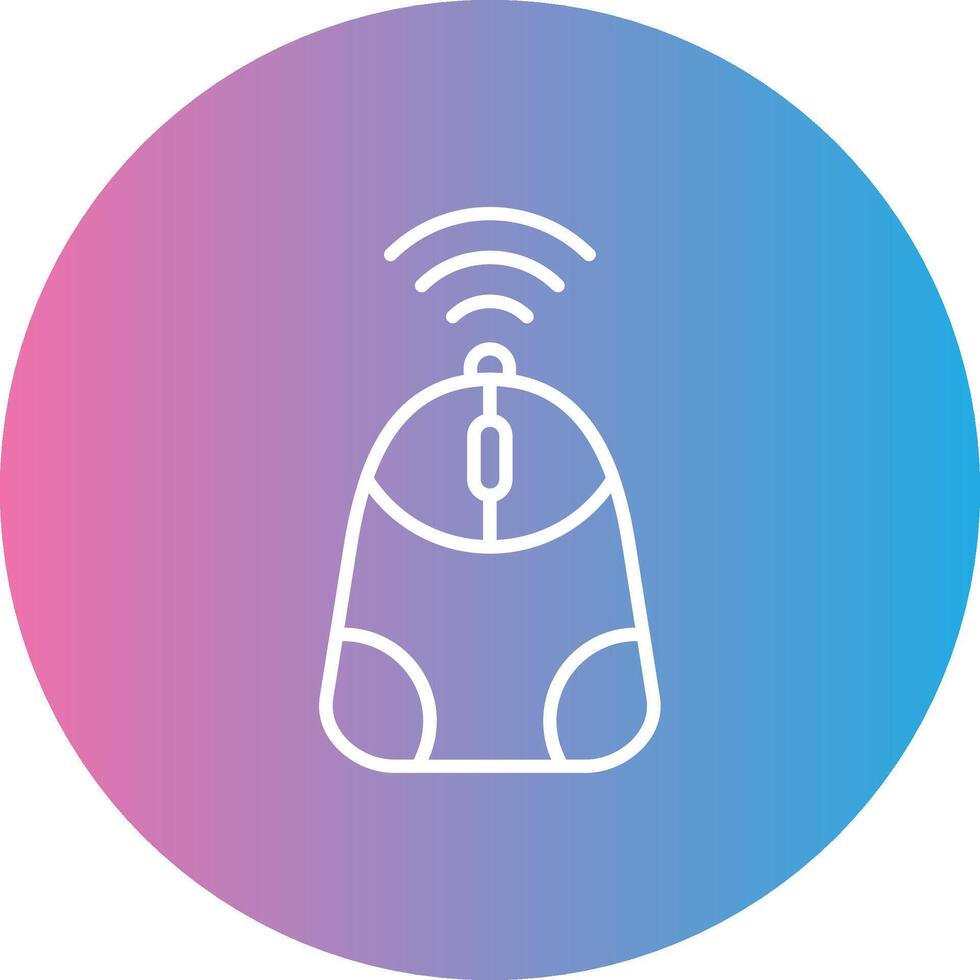 Mouse Line Gradient Circle Icon vector