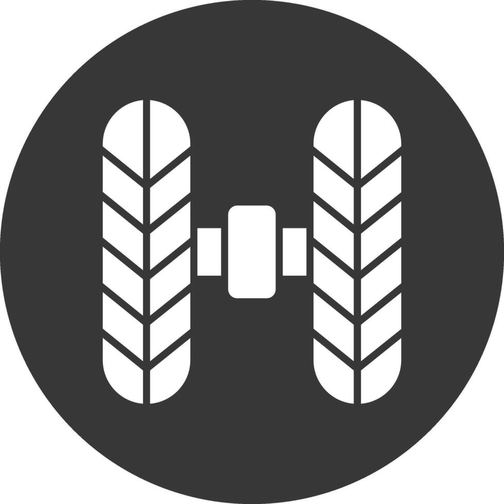 Wheel Alignment Glyph Inverted Icon vector