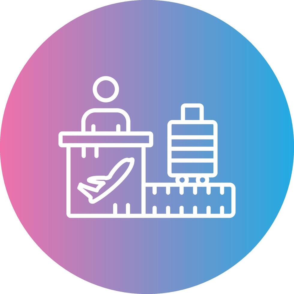 aeropuerto línea degradado circulo icono vector