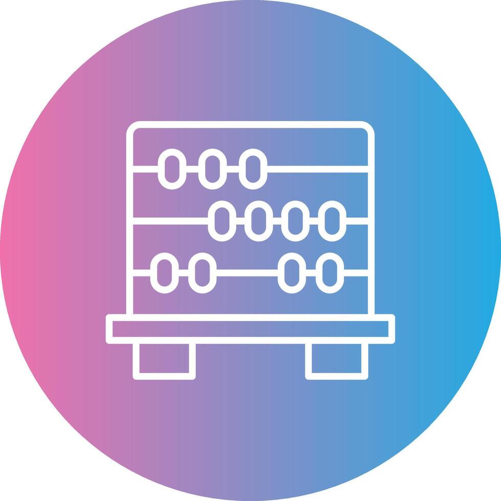 Abacus Line Gradient Circle Icon vector