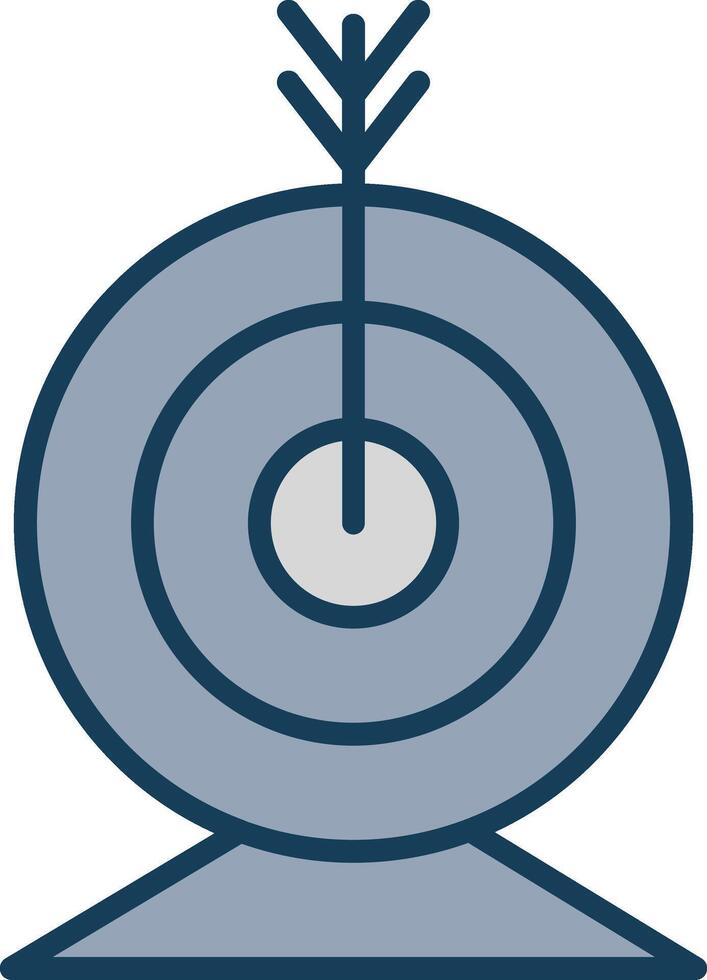Targeting Line Filled Grey Icon vector