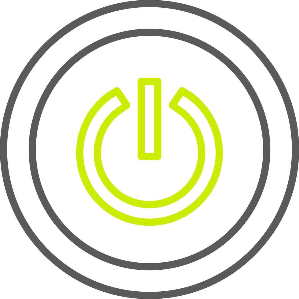 Power Button Line Two Color Icon vector