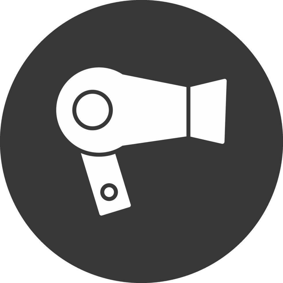 Hairdryer Glyph Inverted Icon vector