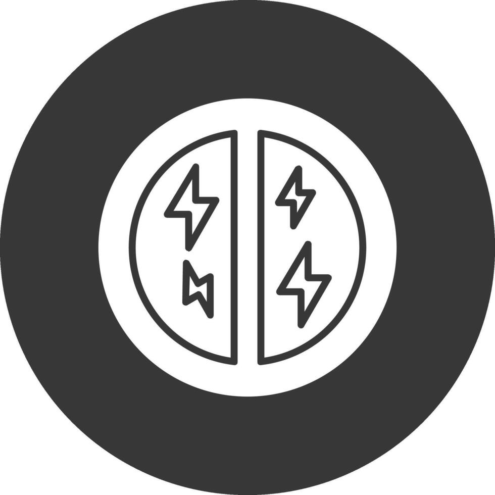 No Flash Glyph Inverted Icon vector