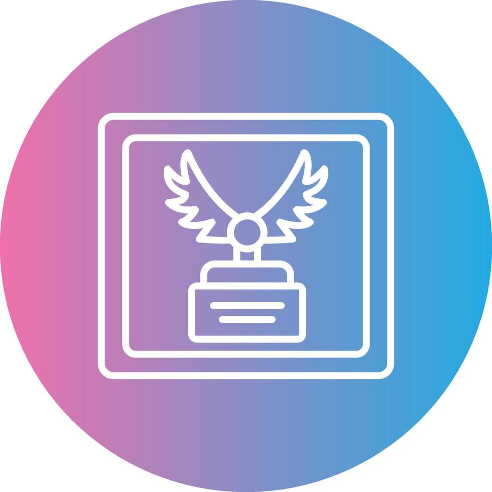 Frame Line Gradient Circle Icon vector