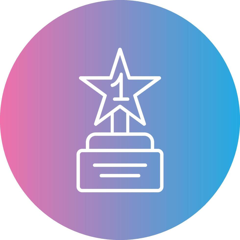 Star Line Gradient Circle Icon vector