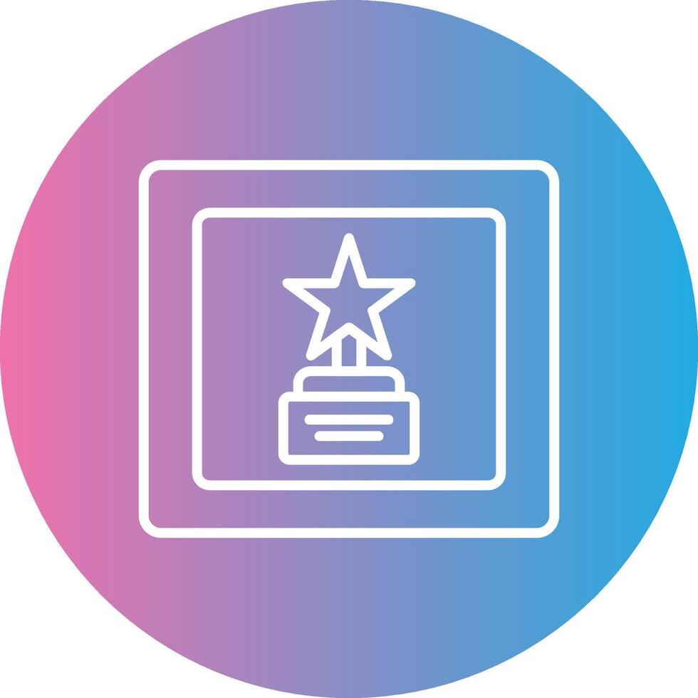 Frame Line Gradient Circle Icon vector