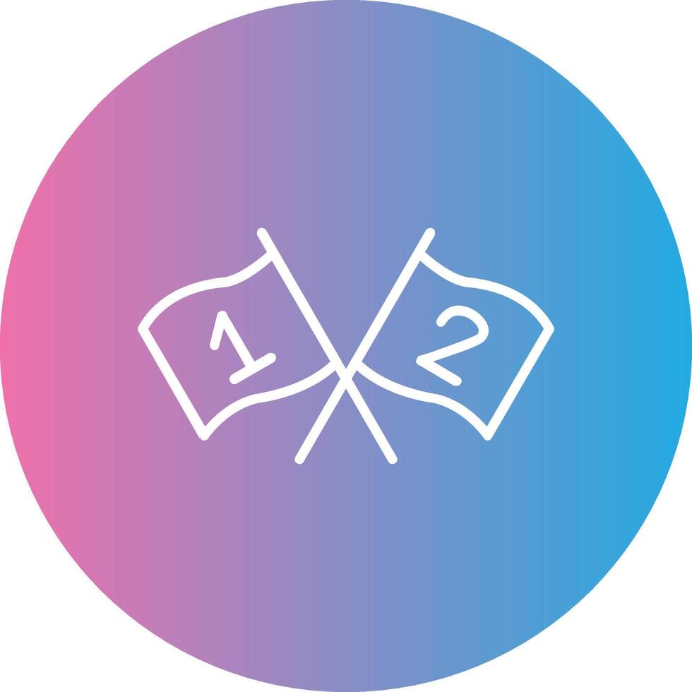 Flags Line Gradient Circle Icon vector