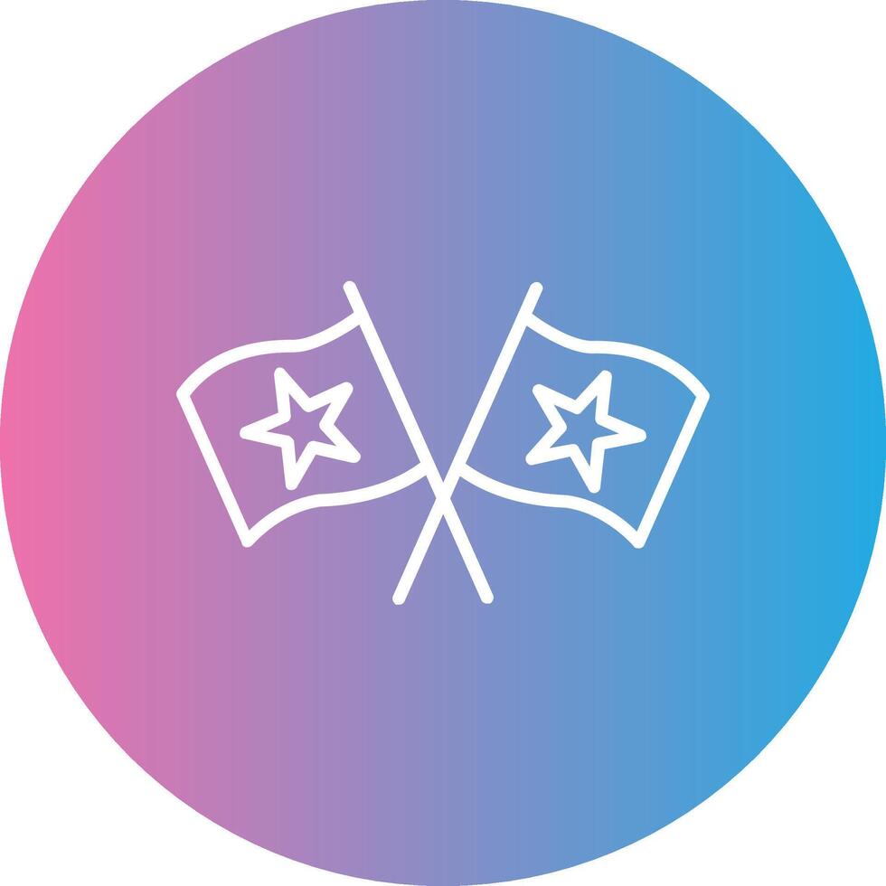 Flags Line Gradient Circle Icon vector