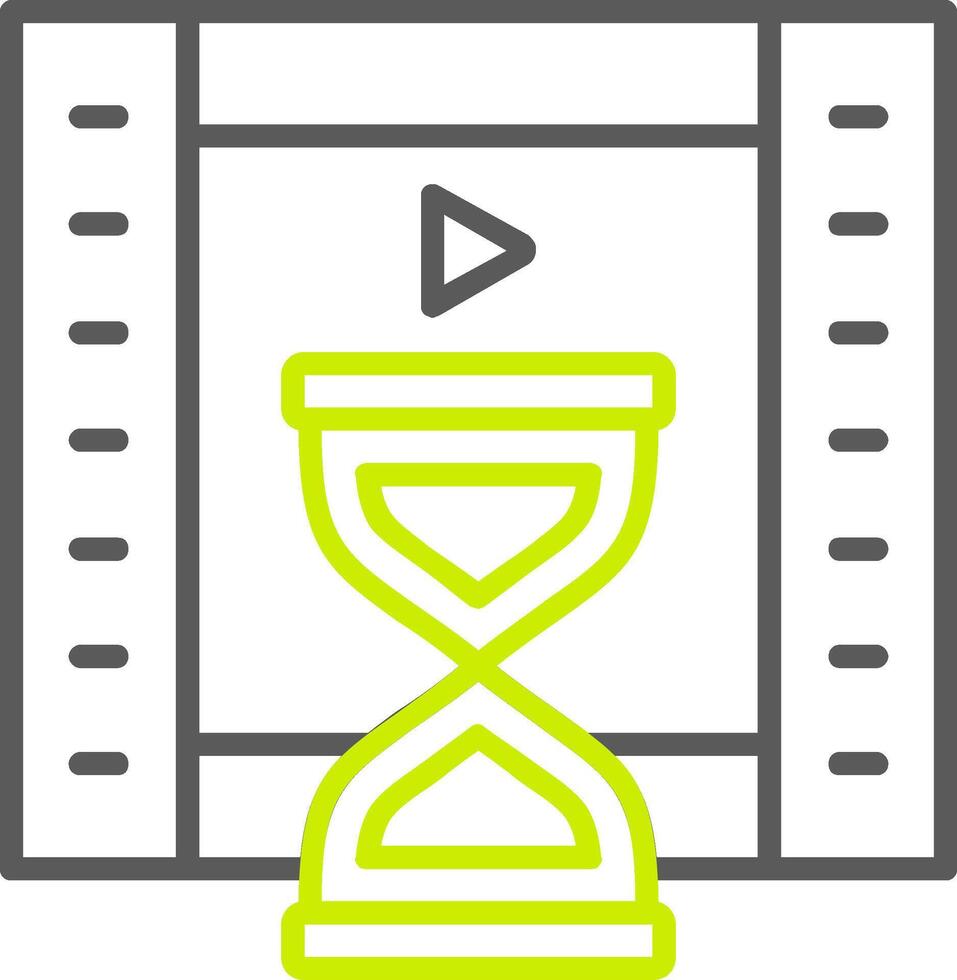 Duration Line Two Color Icon vector