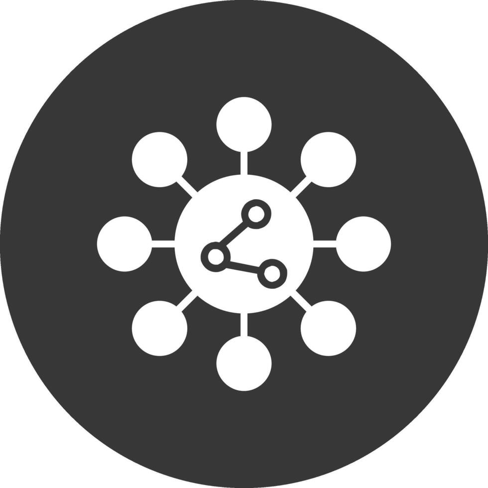 Share Glyph Inverted Icon vector