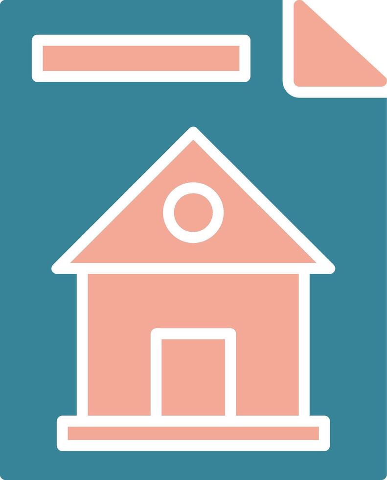 Document Glyph Two Color Icon vector