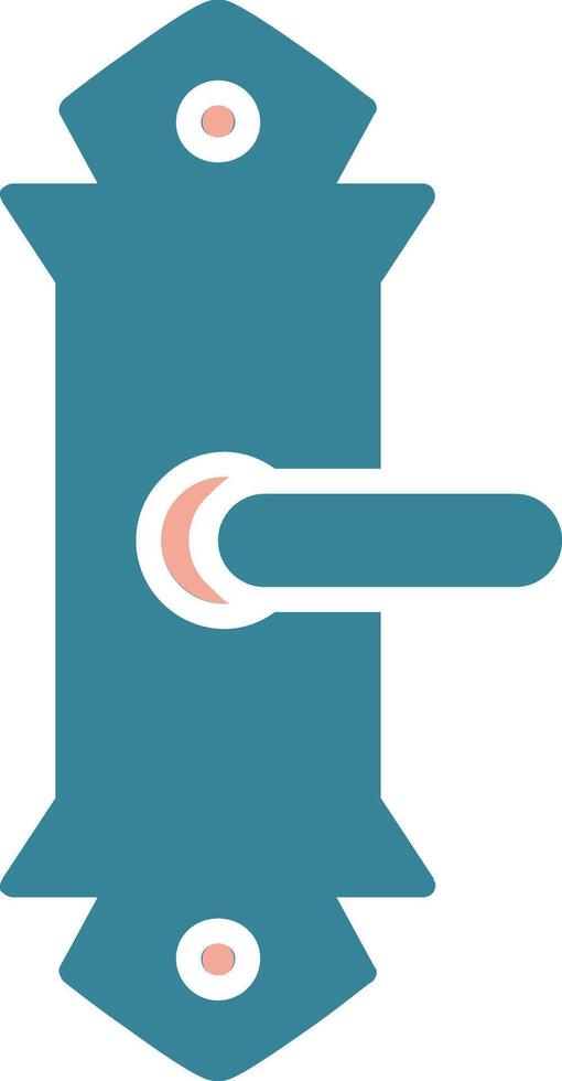 Door Handle Glyph Two Color Icon vector