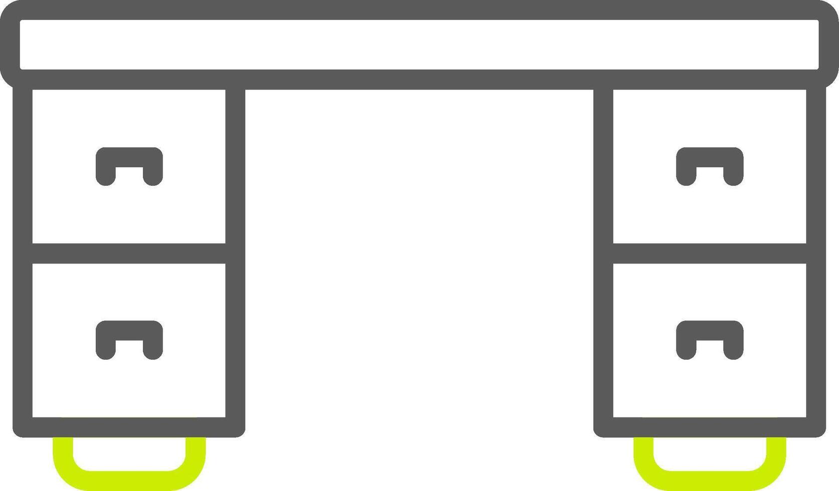 Desk Line Two Color Icon vector